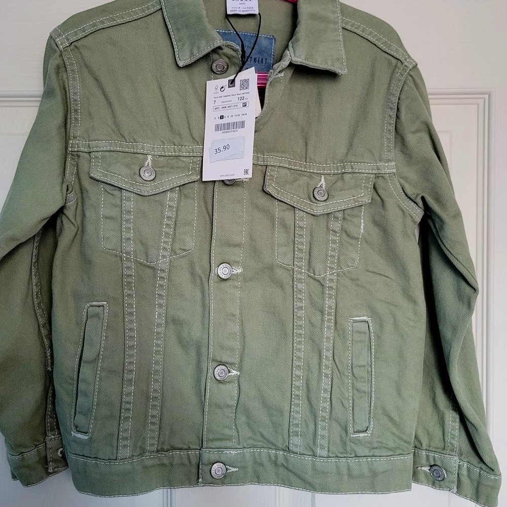 NWT ZARA BOYS DENIM JACKET SIZE 7